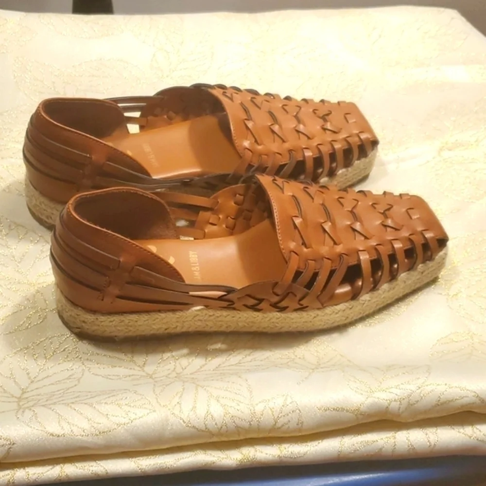 Sam & Libby Women's Asha Espadrille Saddle Slip On Shoes Brown Size 9